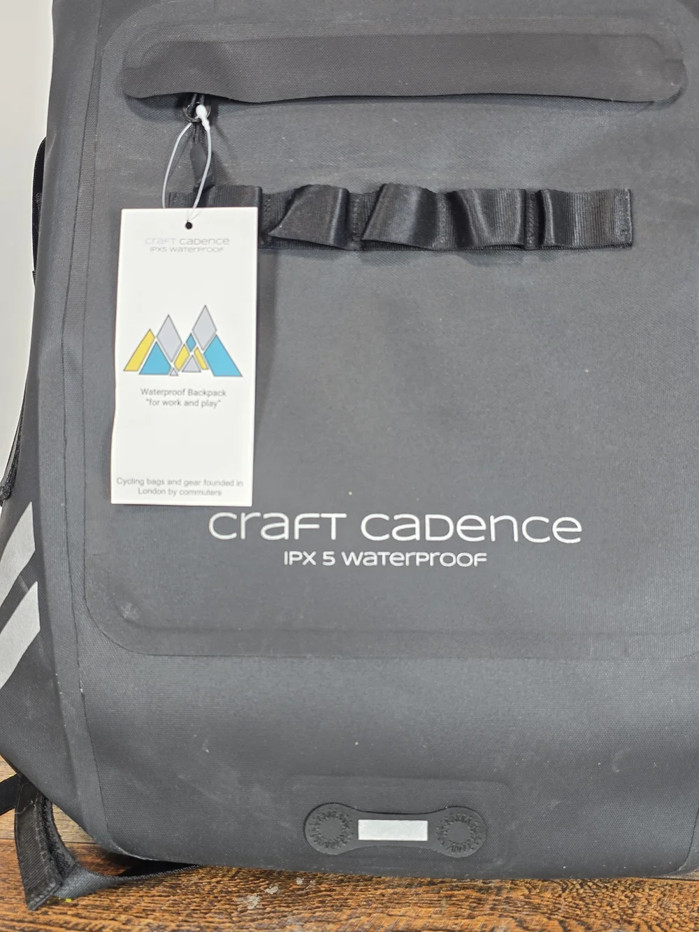 Black Waterproof Craft Cadence Cycling Backpack | Roll Top  Waterproof 30 Lit.
